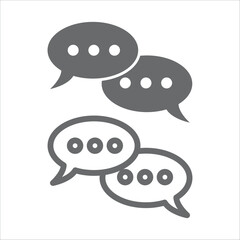 Speech bubble icon vector design template