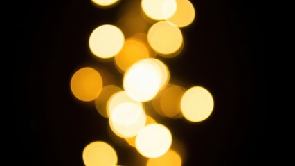 Fototapeta premium Blurry yellow lights against dark background isolated on transparent background