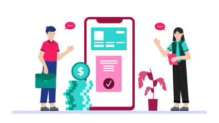 Startup Team Launching Beta Version to Early Users. Business Flat Vector Illustration