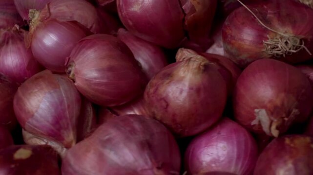 Fresh Shallots Close Up Background