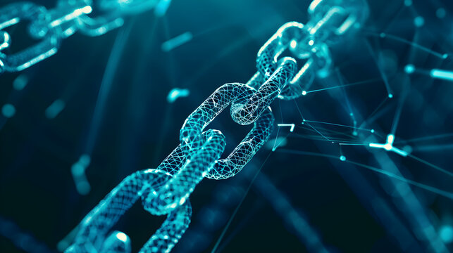 Futuristic Blockchain Node Background with Minimal Digital Network Connections, Clean Composition and Glowing Tech Elements for Corporate Presentations, Fintech Posters and Crypto-related Design Proje