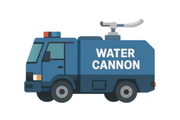 Water cannon truck controlling public riots and protests