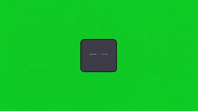 Microchip circuit technology illustration animation on green screen background