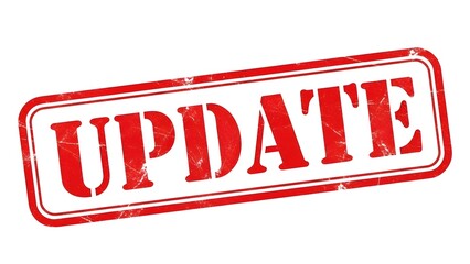 Rubber stamp update logo