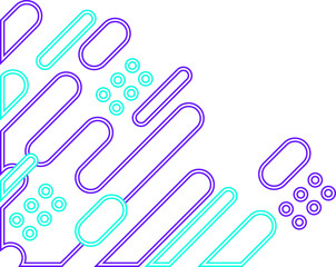 Obraz premium Neon Geometric Corner Decoration