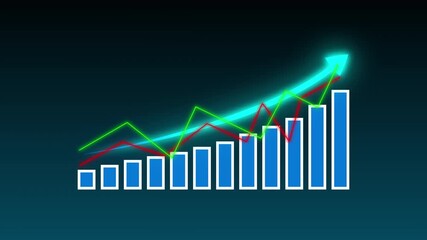 Modern financial data visualization showing income, expenses, and profit performance. Useful for business reports, financial presentations, and corporate strategy content. 4K video. - Powered by Adobe
