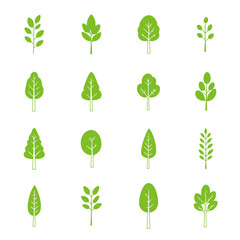 木と草のアイコン　樹木のイラスト　北欧風