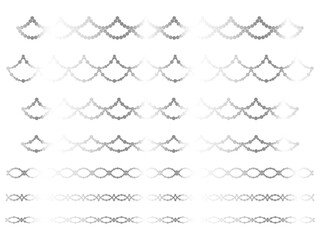 丸、半円ラインうろこ2、6白