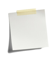 Blank White Note with Masking Tape