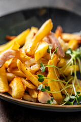 Golden Fried Potatoes With Bacon And Herbs