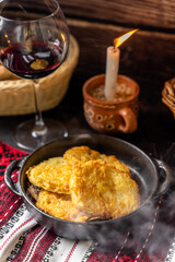 Traditional Potato Pancakes In Cast Iron Skillet