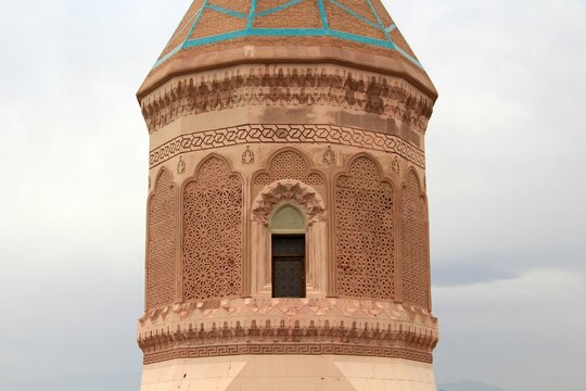 The Gulistan Mausoleum is located in the Nakhchivan Autonomous Region. The mausoleum was built in the Middle Ages, in the 12th century. Culfa, Nakhchivan, Azerbaijan.