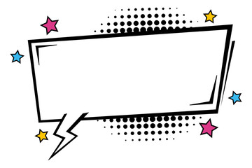 ポップなアメコミふきだしのイラスト