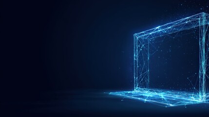 An abstract representation of a futuristic laptop, crafted from luminous, interconnected lines of code, signifies the essence of technology. ..Created with Generative AI, not depicting real subjects.