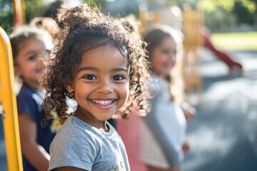 Children Playing at Playground Fictional Character Created By Generative AI