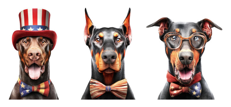 Retro Circus Theme with Hand-Painted Dogs in Fun Costumes for Festive Feel