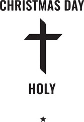 Holy christmas day cross symbol