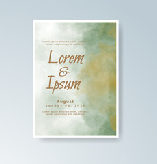 Luxury Watercolor wedding invitation card for you 