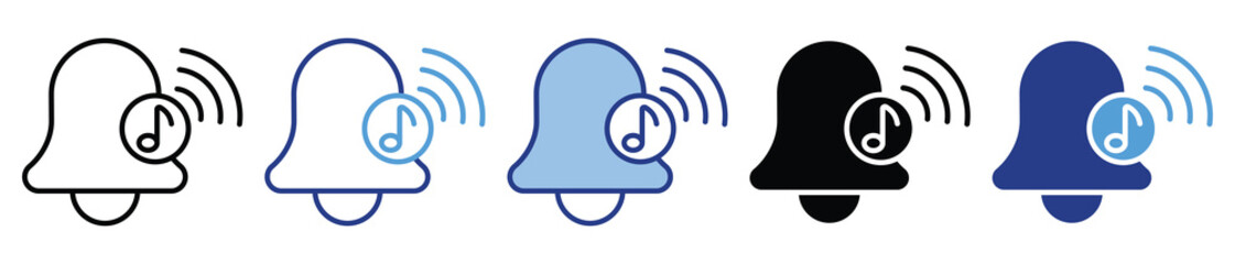 Notification icon set in multiple style collection