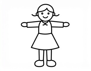 girl on white background