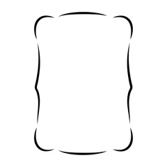 Obraz premium Vector black line icon for Handdrawn frame