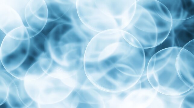 Vibrant blue abstract background design featuring modern geometric circles pattern and fluid digital graphic art texture wallpaper.