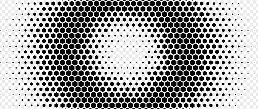 Hexagons Abstract Geometric Pattern. Hipster Fashion Design Print Hexagonal Pattern. Tech Gradient Minimal Background. Vector Illustration. 