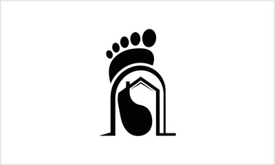Footprint House Logo Home Real Estate Property Comfort Security logotypeiconsportslogodesign.