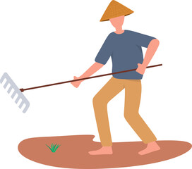 Traditional Farmer Illustration