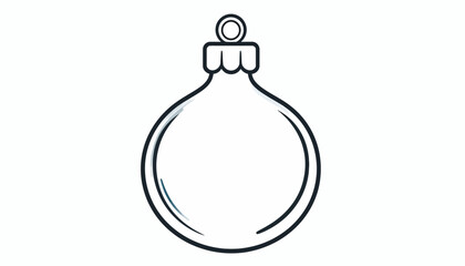 Obraz premium A festive Christmas bauble, an empty ornament ready for decoration, symbolizing holiday cheer and seasonal celebrations