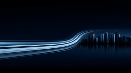 Abstract Metropolis Highway: A digital rendering captures the dynamism of urban development, where sleek.