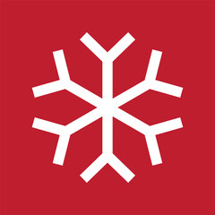 Basic Simple Minimalist Snowflake 7th Style for Christmas. Editable Icon Vector