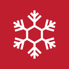 Basic Simple Minimalist Snowflake 11th Style for Christmas. Editable Icon Vector