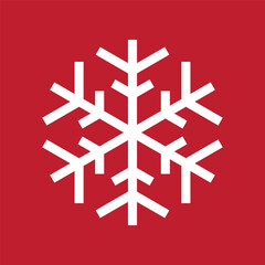 Basic Simple Minimalist Snowflake 15th Style for Christmas. Editable Icon Vector