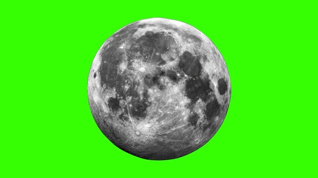 Luxury Shiny Metallic Full Moon Greenscreen Background Animation Loop