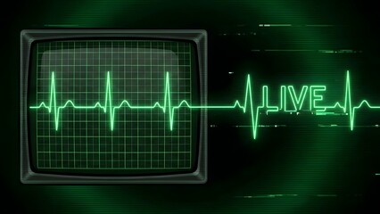 Old Television Screen with Live Signal.