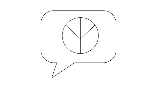 A speech bubble displays a circle divided into three equal sections by lines