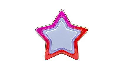 Colorful Star Shape Isolated on White Background
