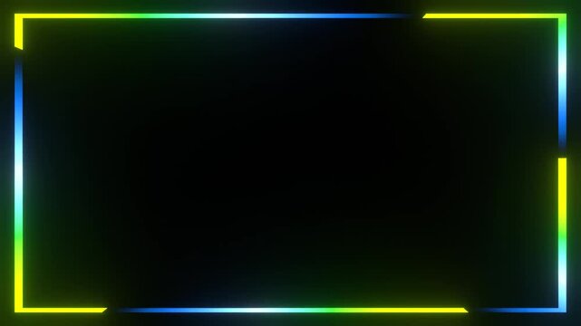 Animated RGB Neon Border Loop for Gaming and Overlay
