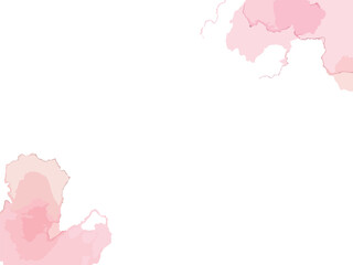 Obraz premium Pink Watercolor Splotches on White Background