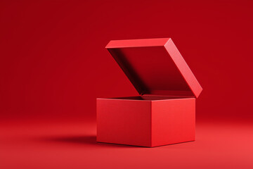 The red open box is on the red background