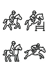 Fototapeta premium Equestrian Icons