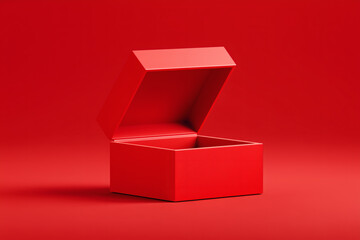 The red open box is on the red background