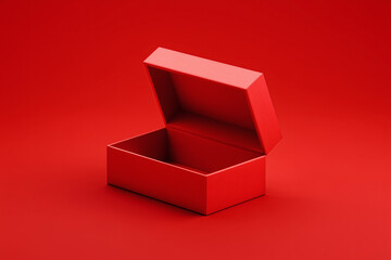 The red open box is on the red background