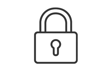 3D lock icon on a gray background