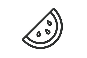 Watermelon slice icon on a gradient gray background