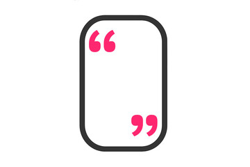 Neon quote marks on a dark background