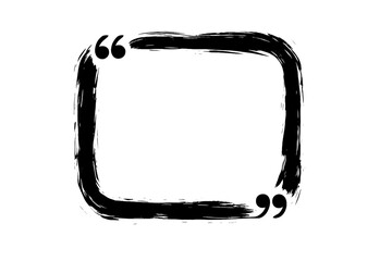 Black brush stroke quote box with subtle background