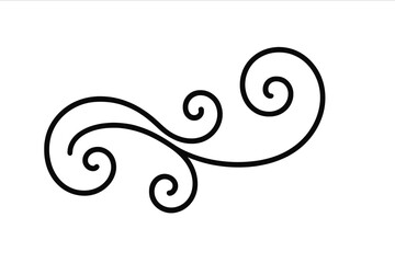 Elegant Swirl Motif on Gradient Background