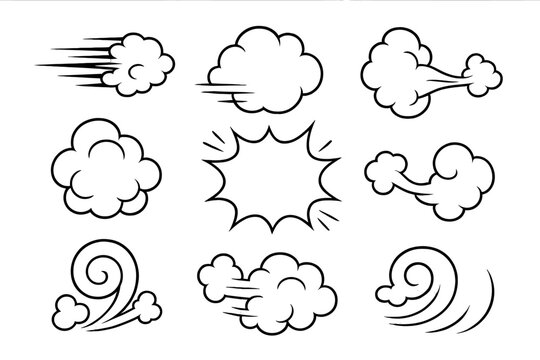 Comic Book Speed Lines and Smoke Puffs Collection